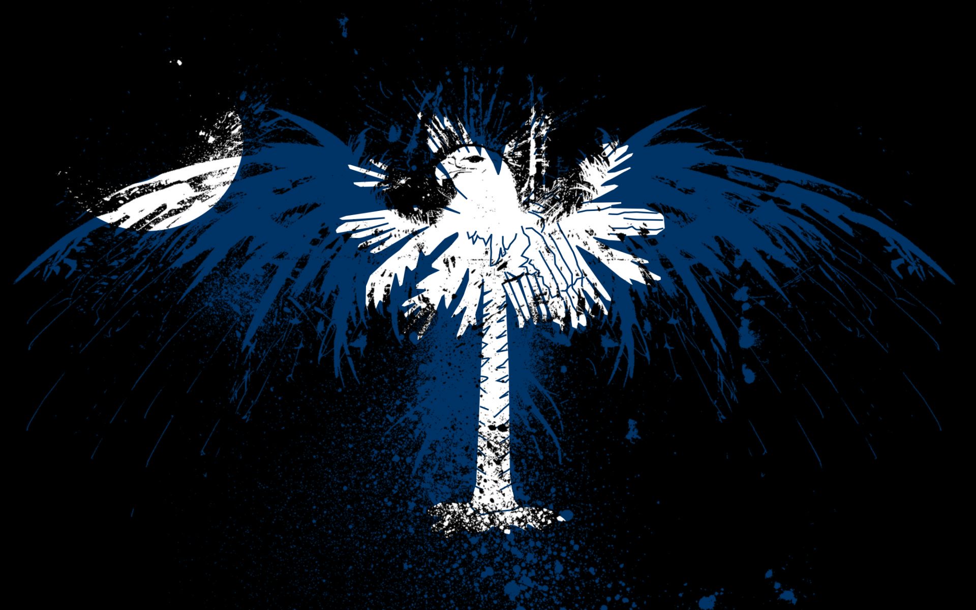 Desktop Wallpaper Eagles Hawk Flags Usa South Carolina State