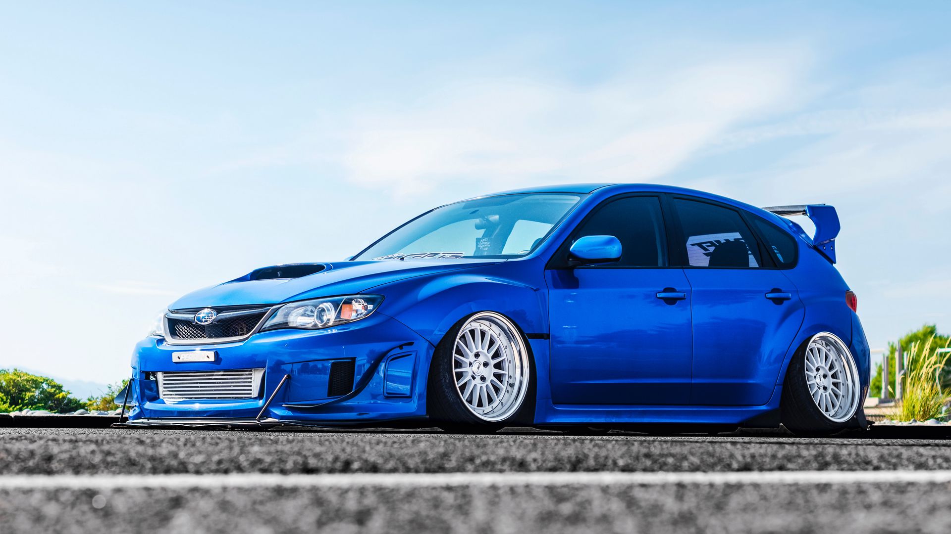 Wallpaper Subaru Car Blue Side Full HD HDtv FHD 1080p