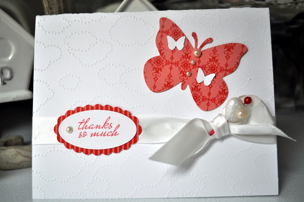 Beverly S Stamping Beehive Thank You Cards With Butterfly And Heart