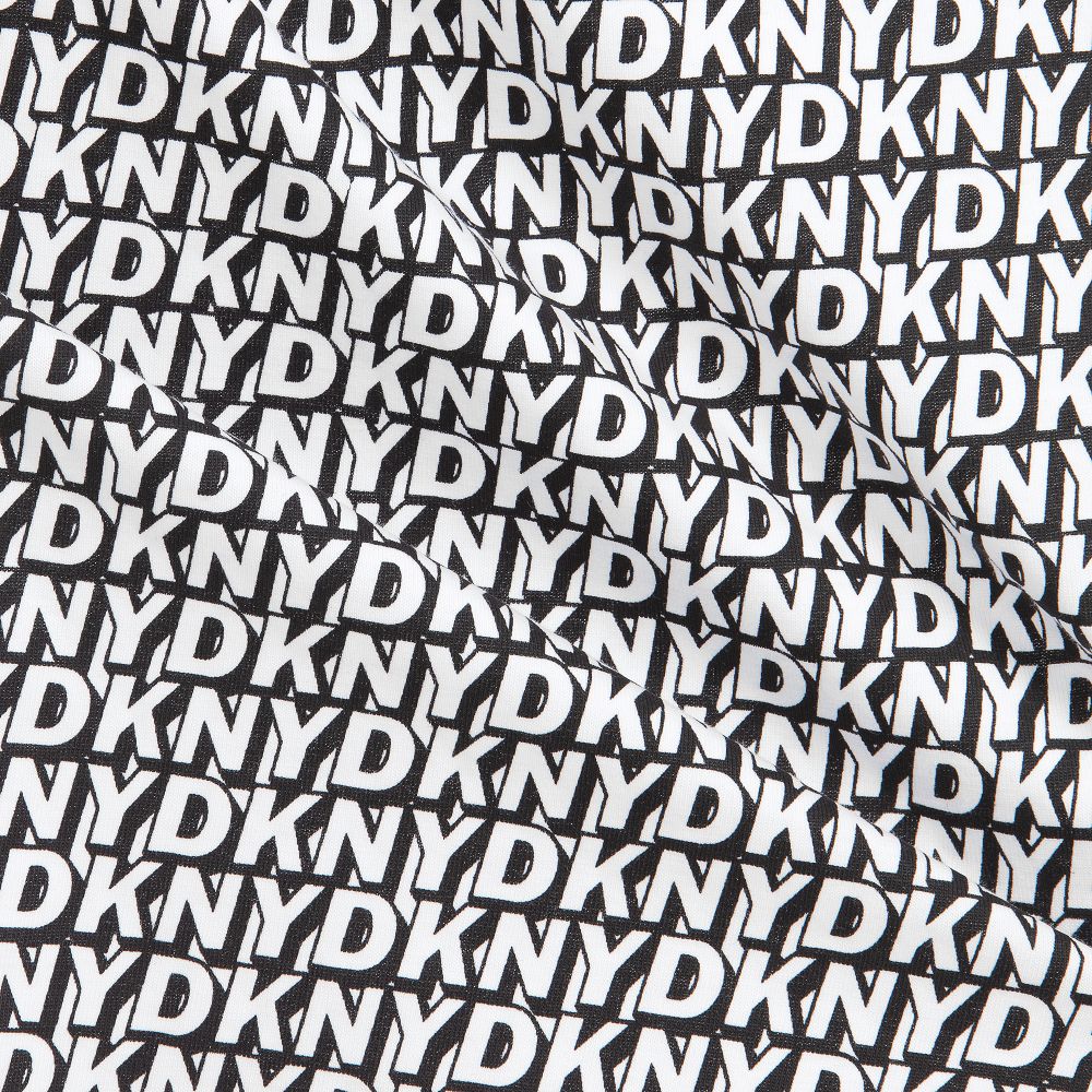 Dkny Black Cotton Logo T Shirt Childrensalon
