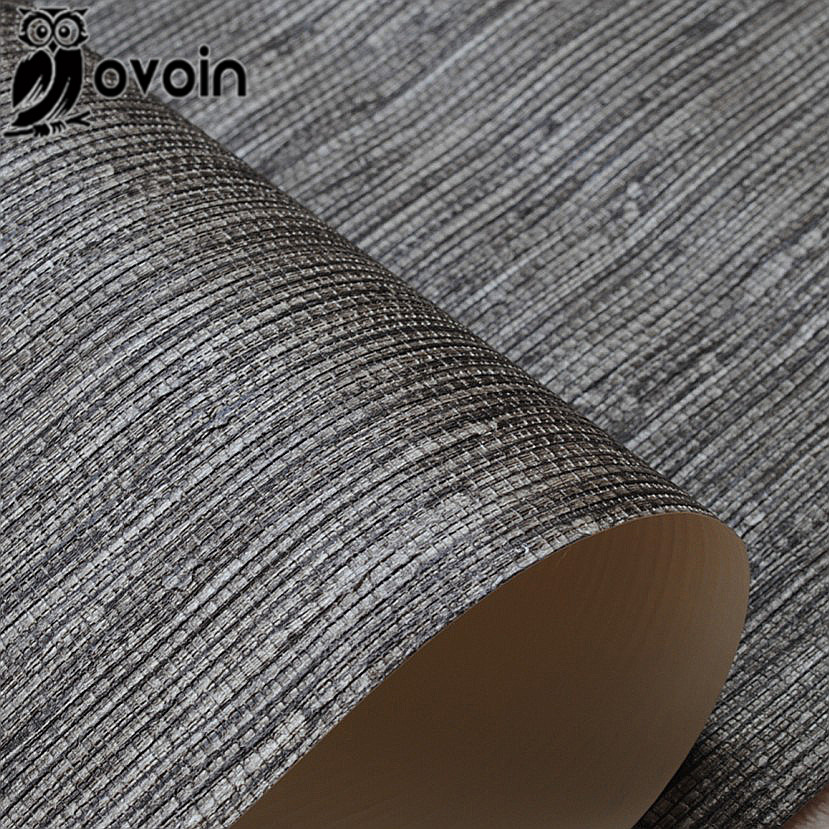 Bamboo Grass Cloth Wallpaper Roll Nature Plain Solid Color Taupe Brown