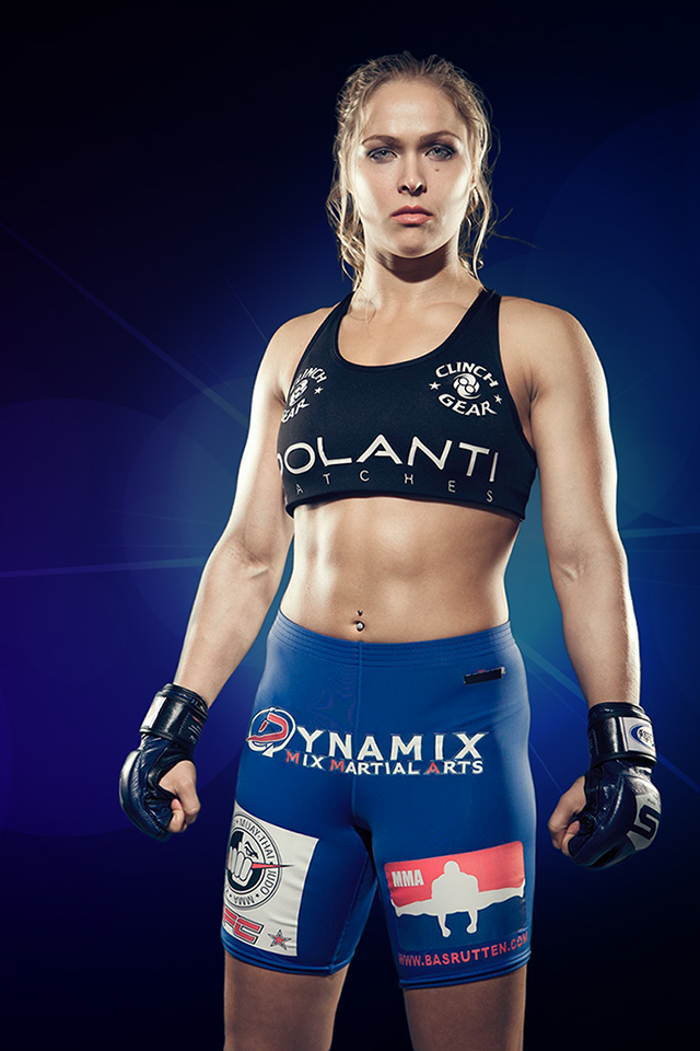 Ronda Rousey Wearing Gloves iPhone Wallpaper Of