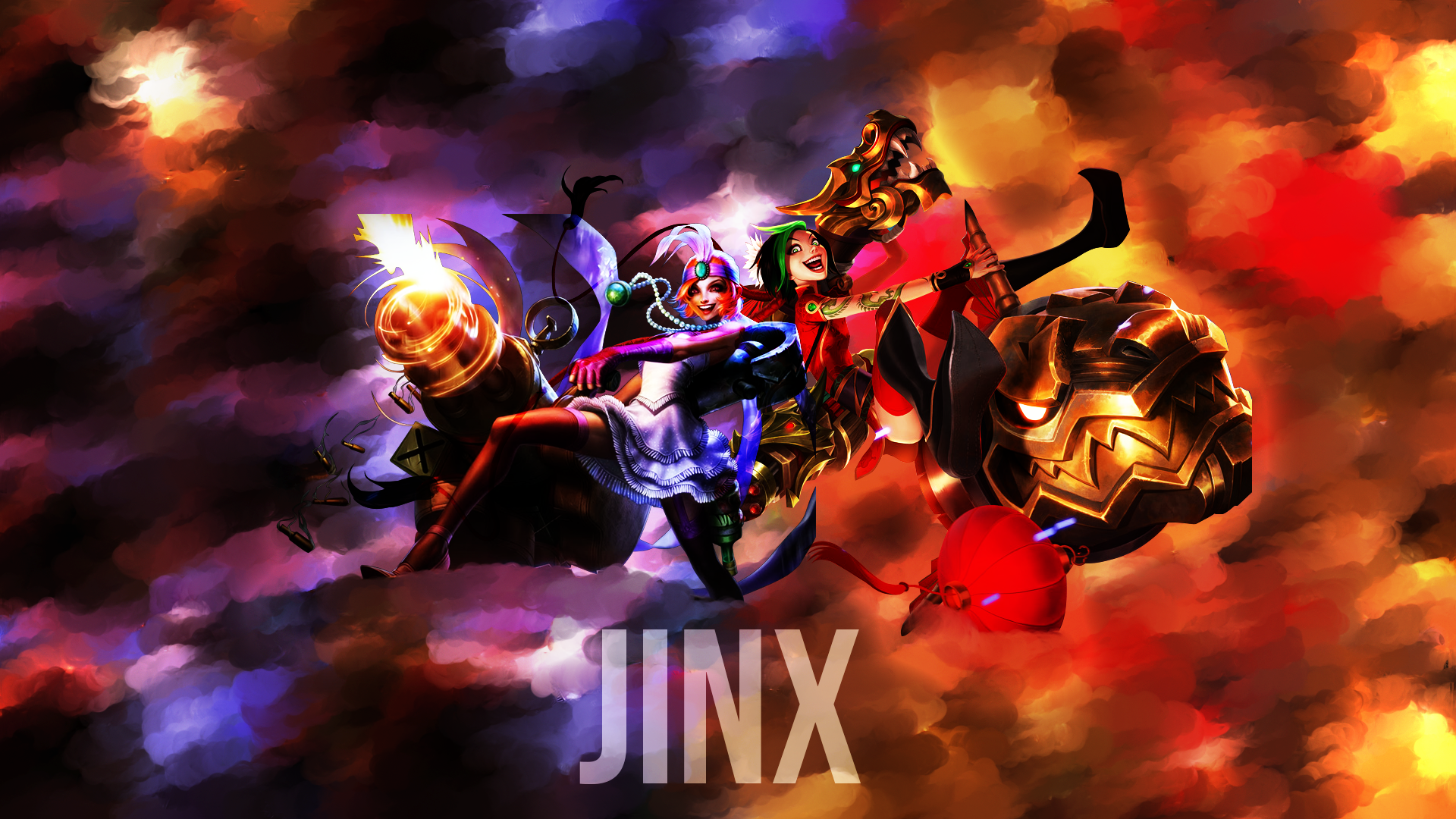Mafia Firecracker Jinx Fan Art League Of Legends Wallpaper