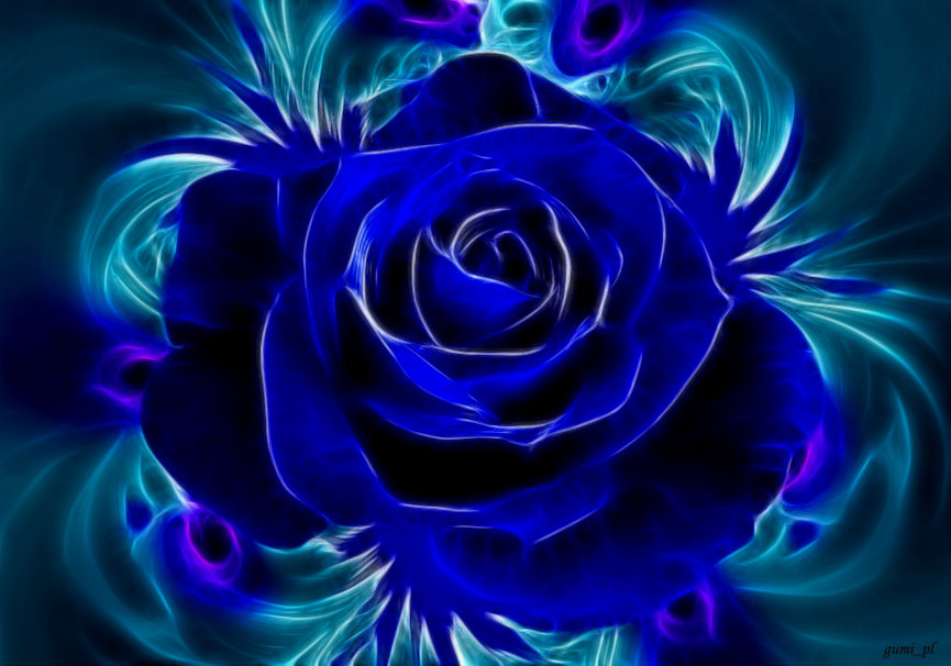 Blaue Rose Vektorgrafik