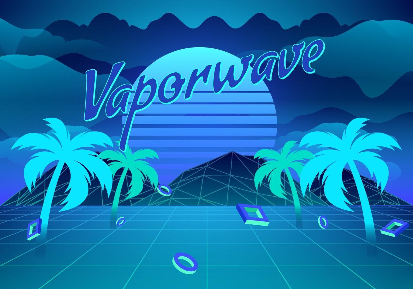 Vaporwave Background Illustration Vector