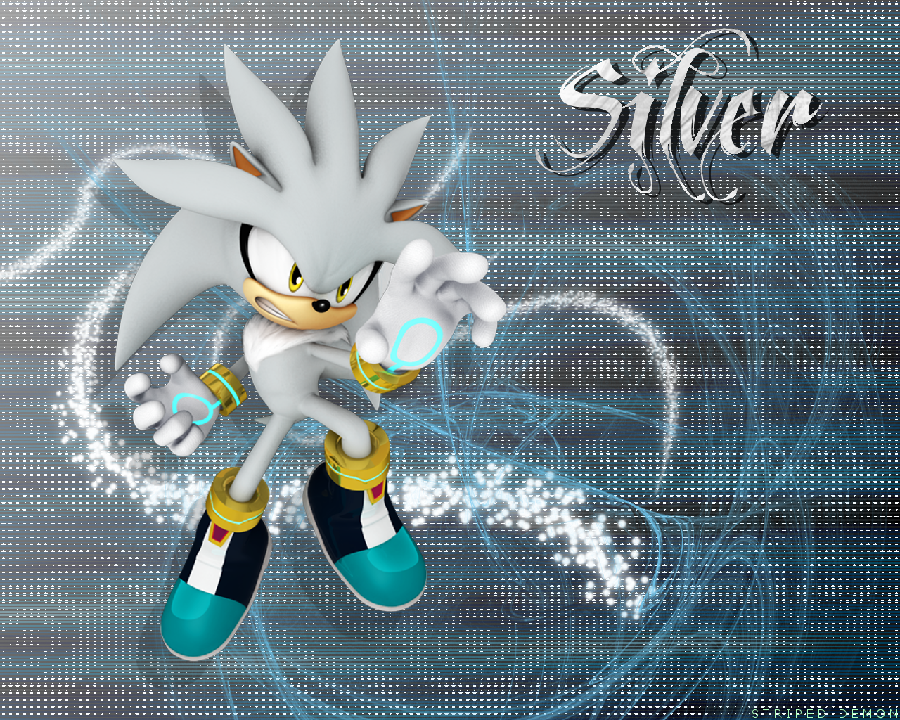 Silver the Hedgehog Wallpaper by StripedDemon on