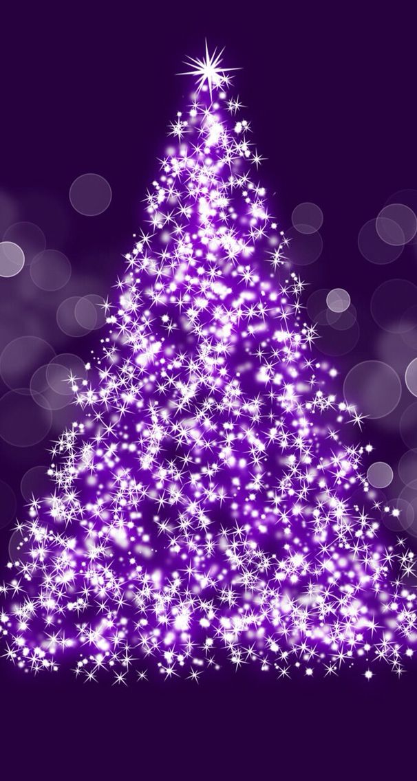 Wallpaper E Christmas Tree Purple