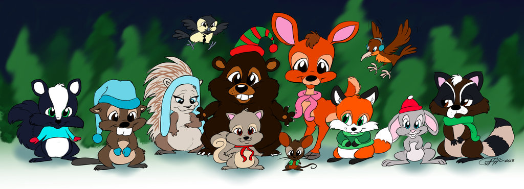 Woodland Critter Christmas By Creativecrystal