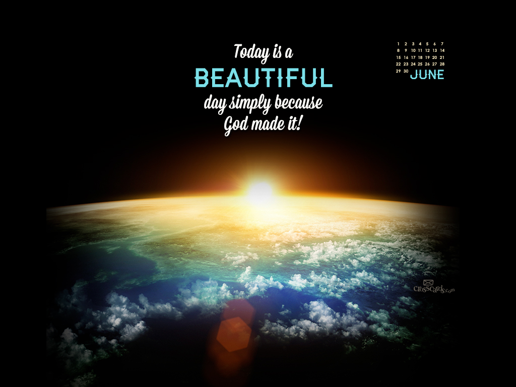 June Beautiful Day Desktop Calendar Monthly