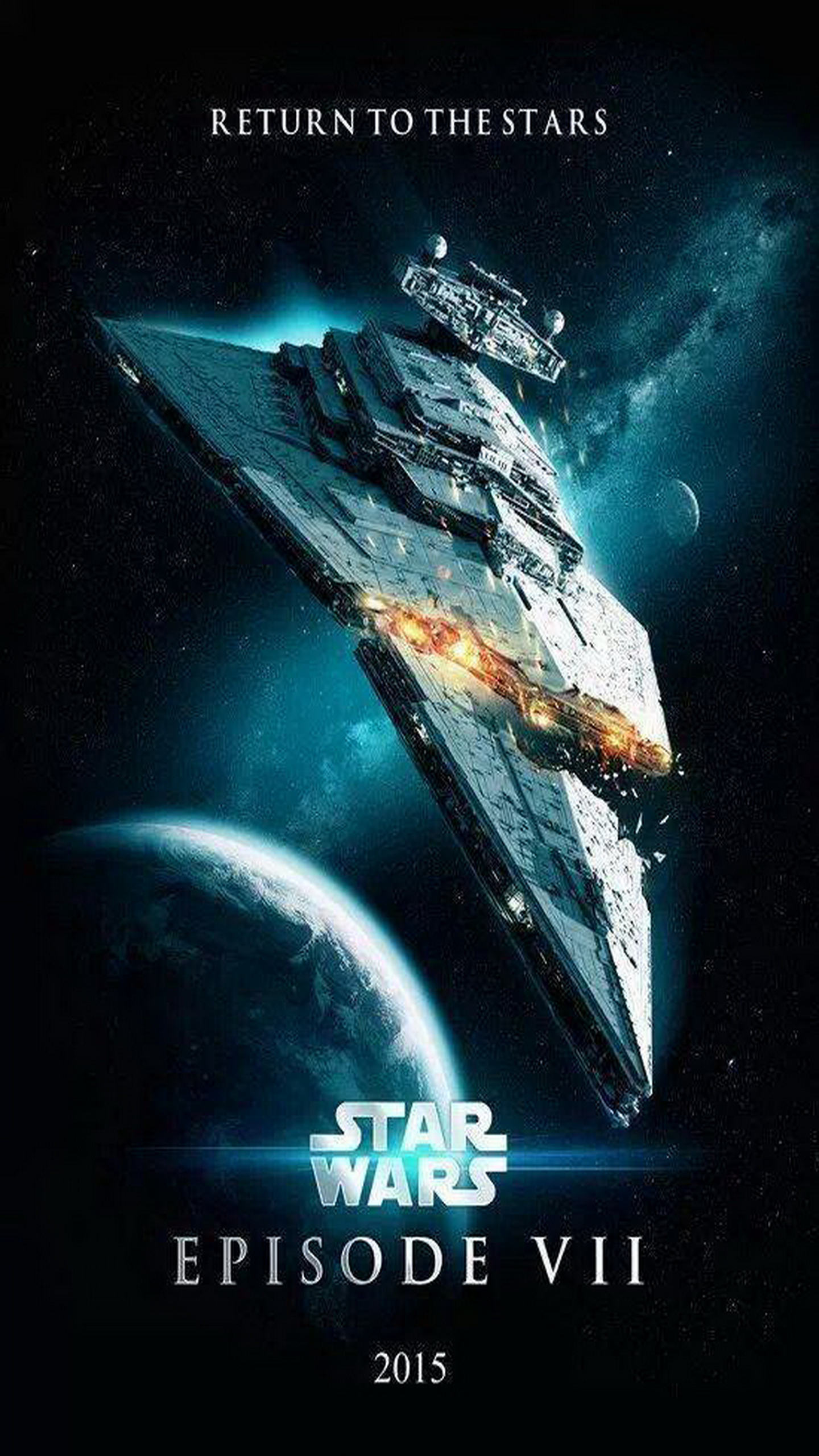  VII The Force Awakens 2015 Poster Galaxy Note Wallpaper 3 1440x2560