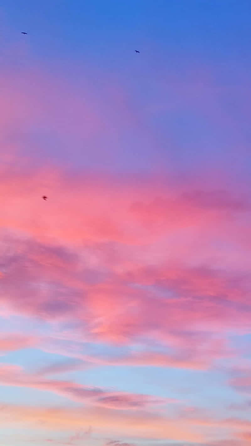 Pink And Blue Clouds Wallpaper