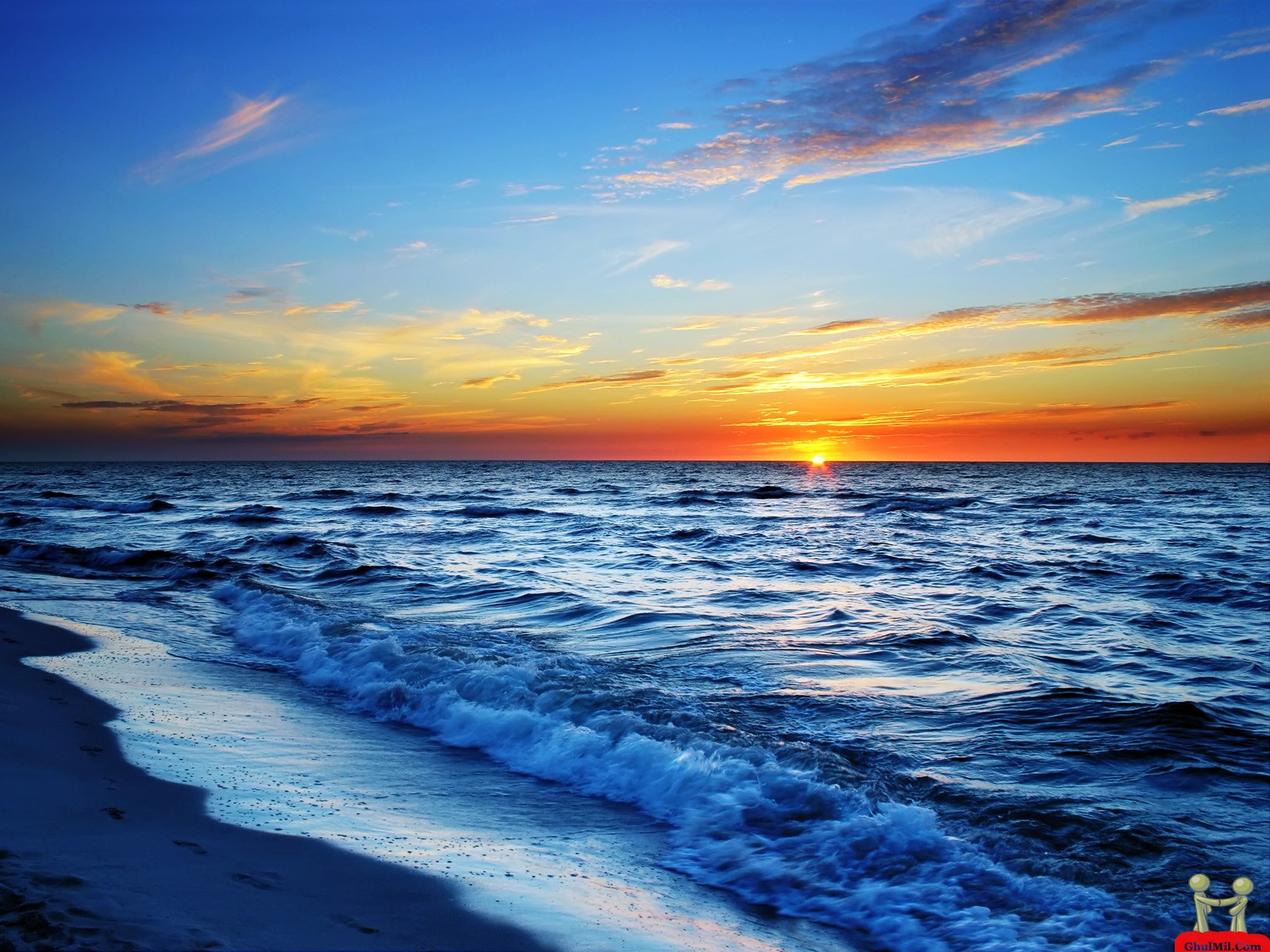 Beautiful Sunset Ocean HD Desktops Laptops Puters Background