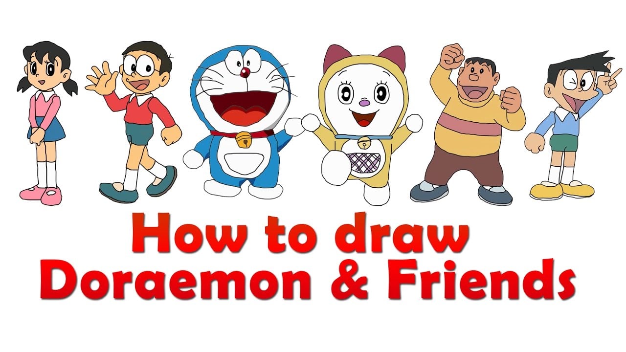 Doraemon And His Friends Pictures Drawing How To Draw