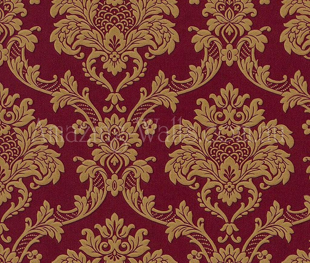 Burgundy and Gold Wallpaper