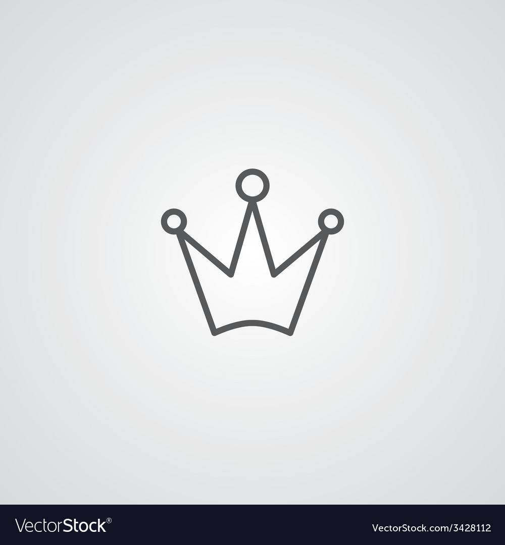 Crown Outline Symbol Dark On White Background Logo