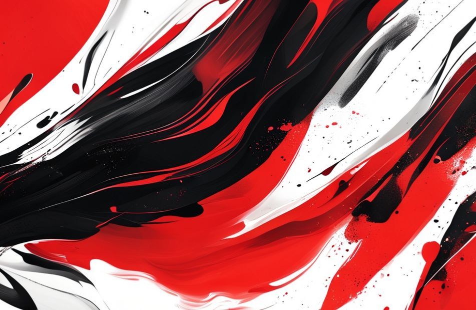 Red Black White Abstract Wallpaper