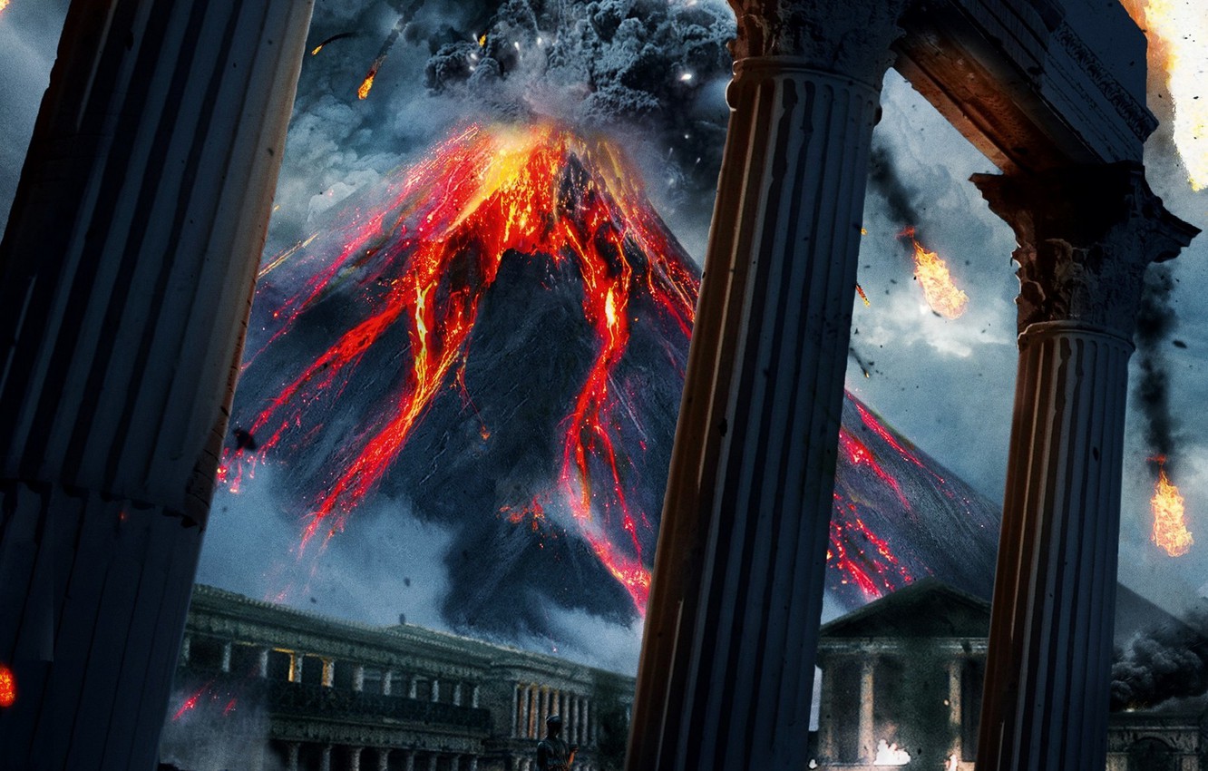 Wallpaper Ash Fire The Volcano Eruption Lava Columns