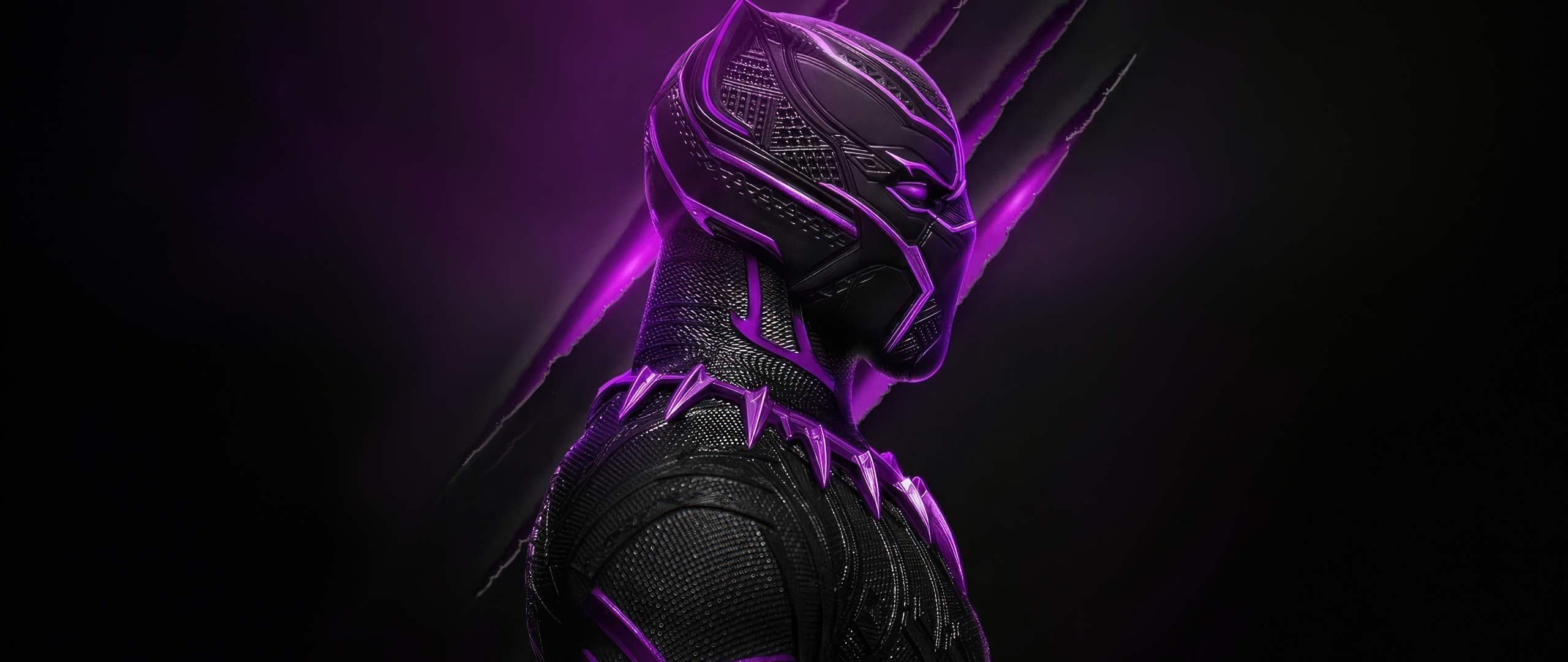 Black Panther Wallpaper 4k Purple Aesthetic Dark