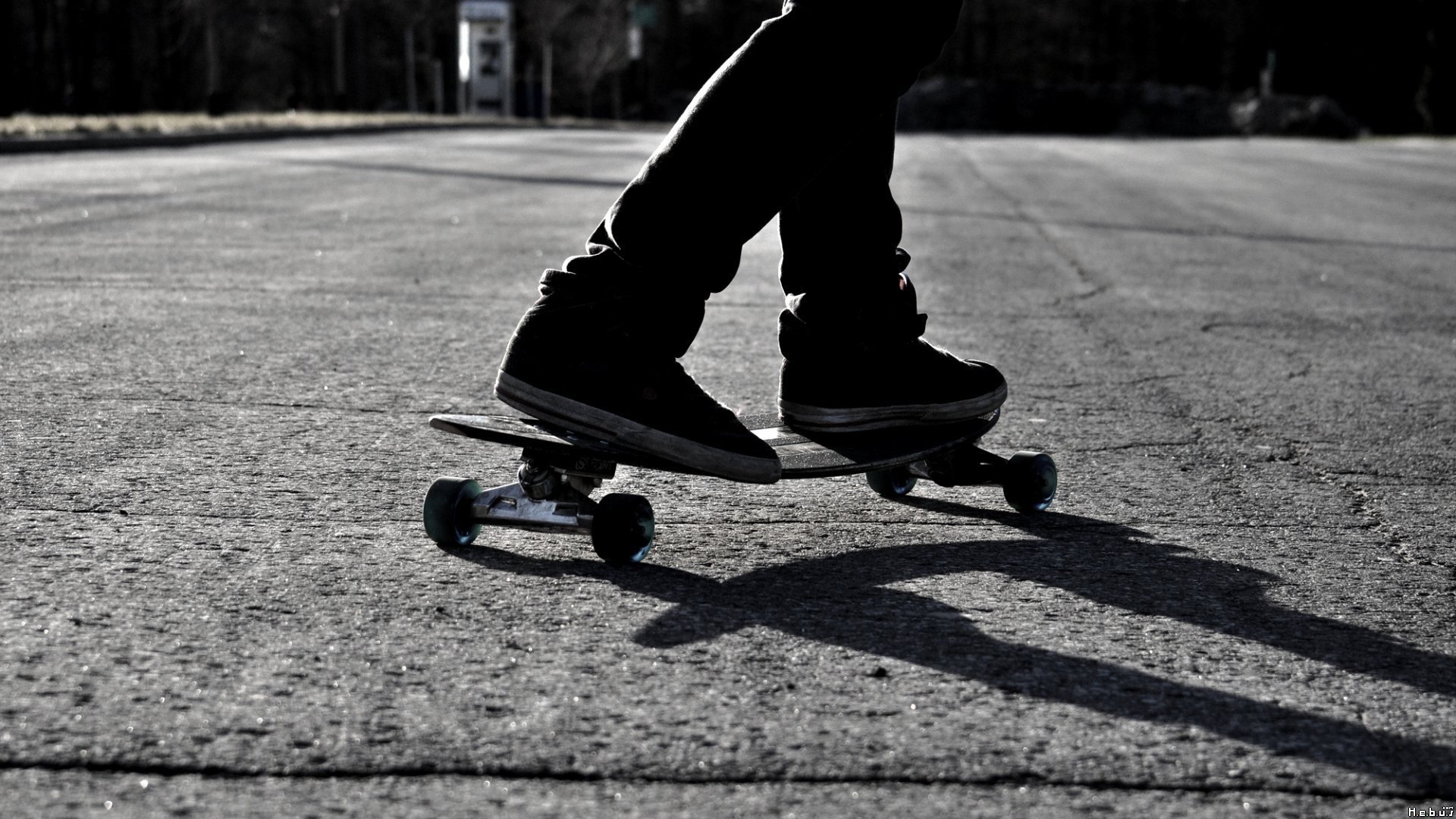 Black And White Skateboarding Monochrome Skates Wallpaper Background
