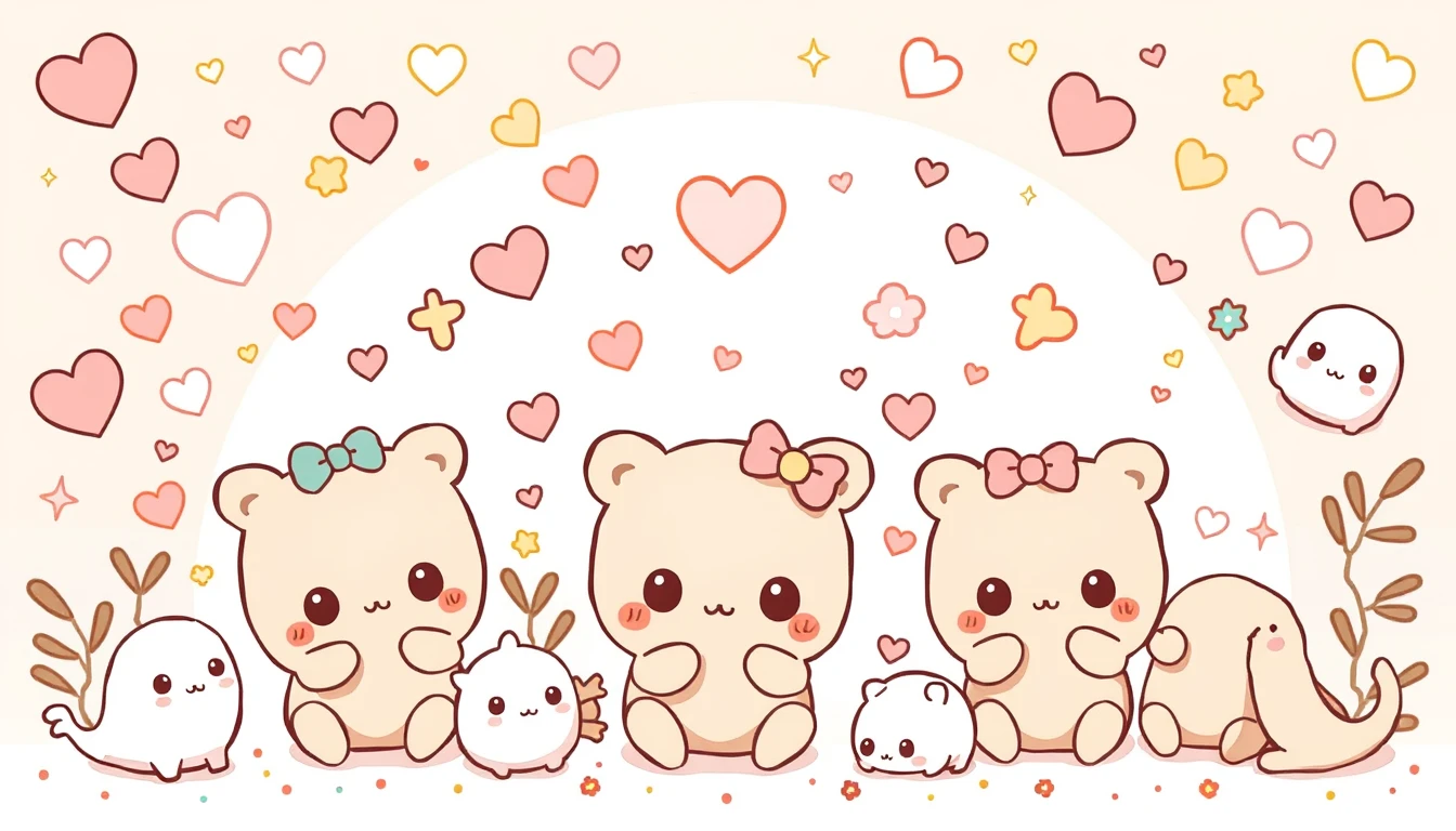 Kawaii Light Brown Wallpaper