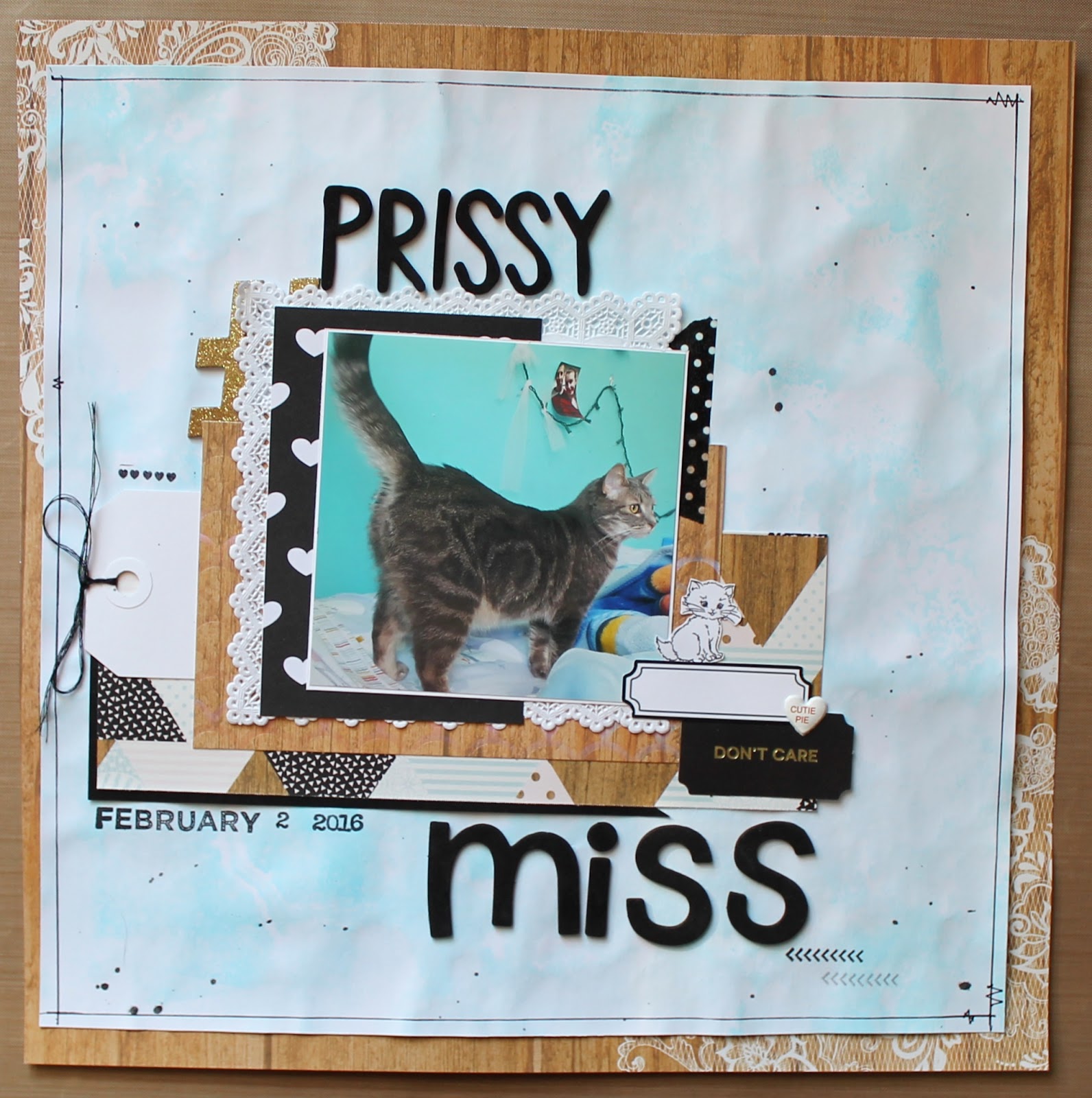 Prissy Miss Layout Share Gray Florals