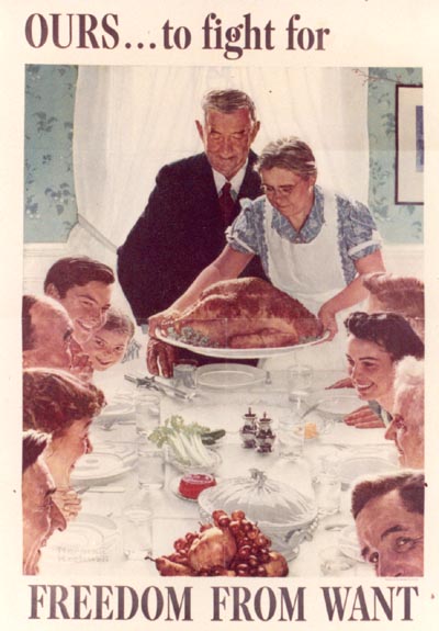 Norman Rockwell Thanksgiving Desktop Wallpaper