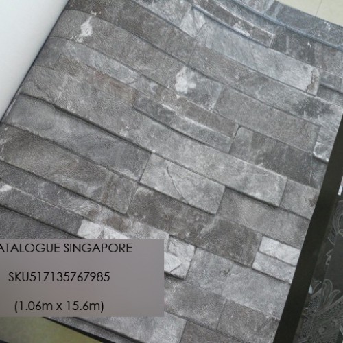 3d Wallpaper Leather Effect Brick Stone Feature