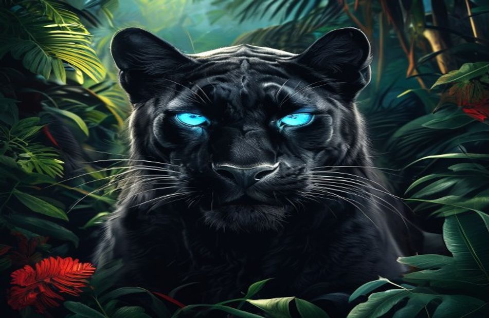 Black Panther Blue Eyes Wallpaper