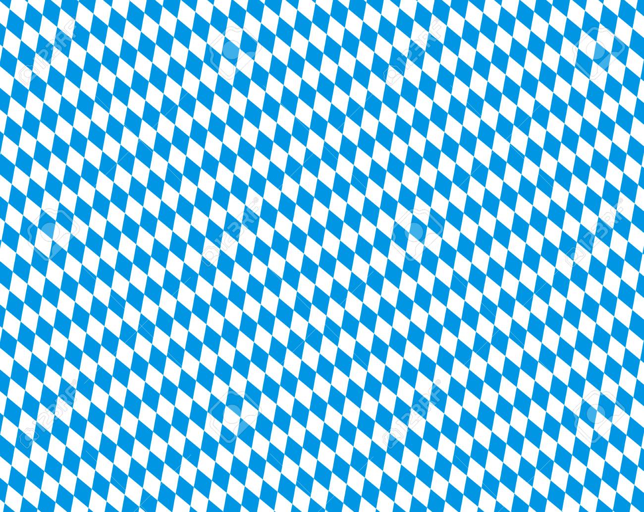 Bavarian Background Pattern With Blue And White Diamond Texture