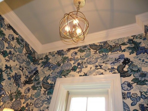 Eclectic Home Tour Bold Powder Room Wallpaper
