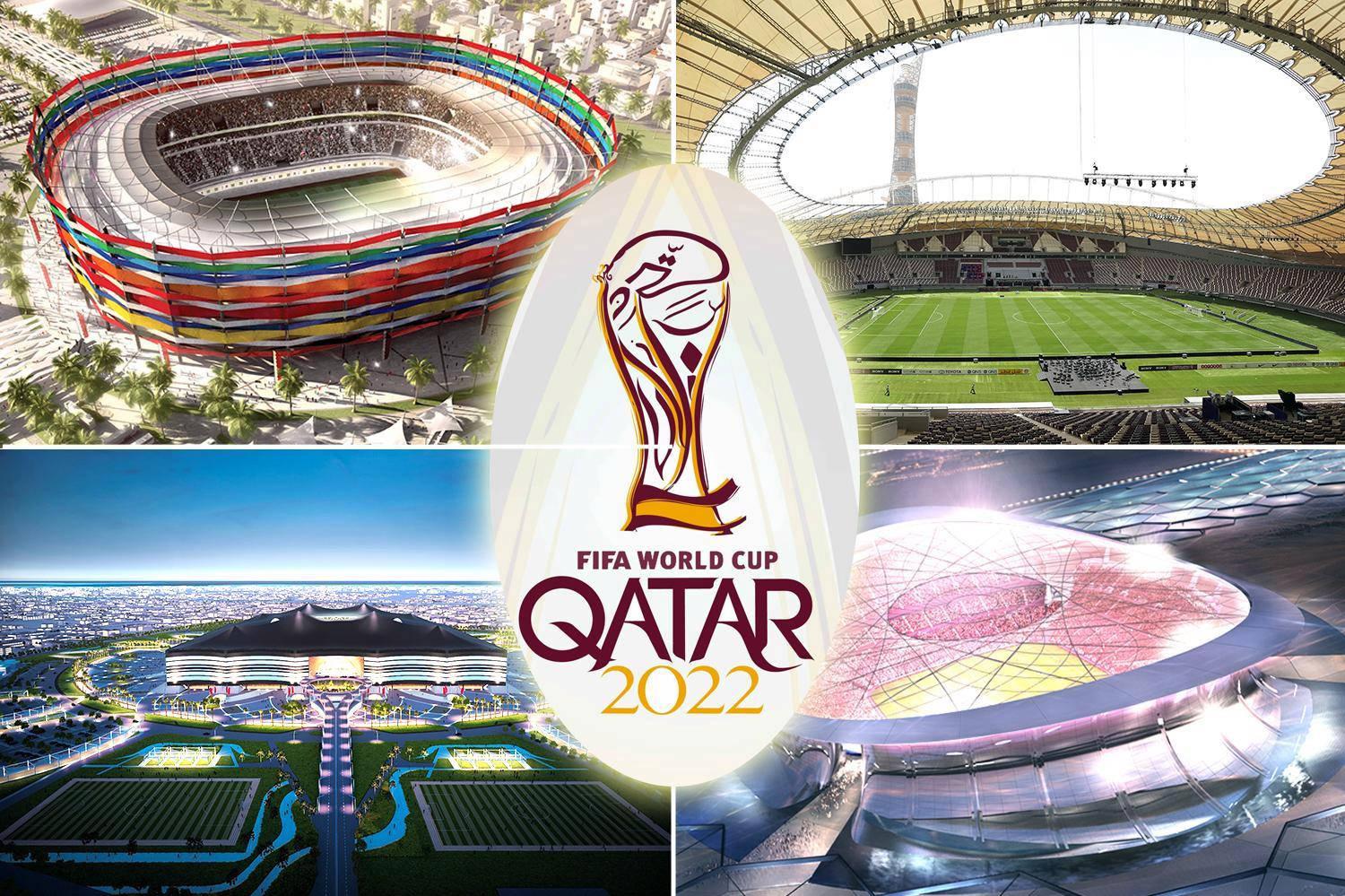 Qatar Venues Collage Fifa World Cup Wallpaper