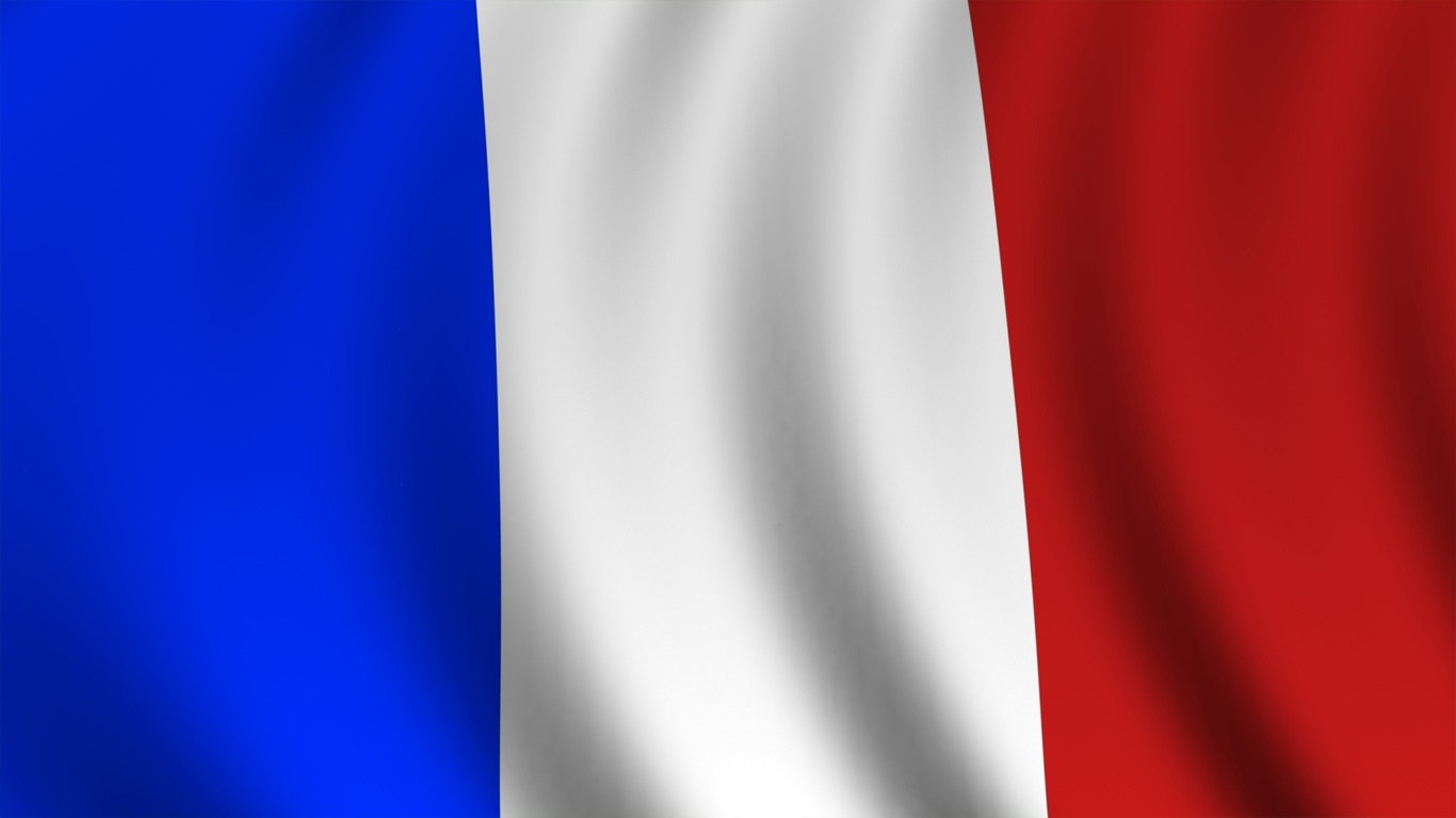 Free download France flag wallpaper in 1366x768 screen resolution