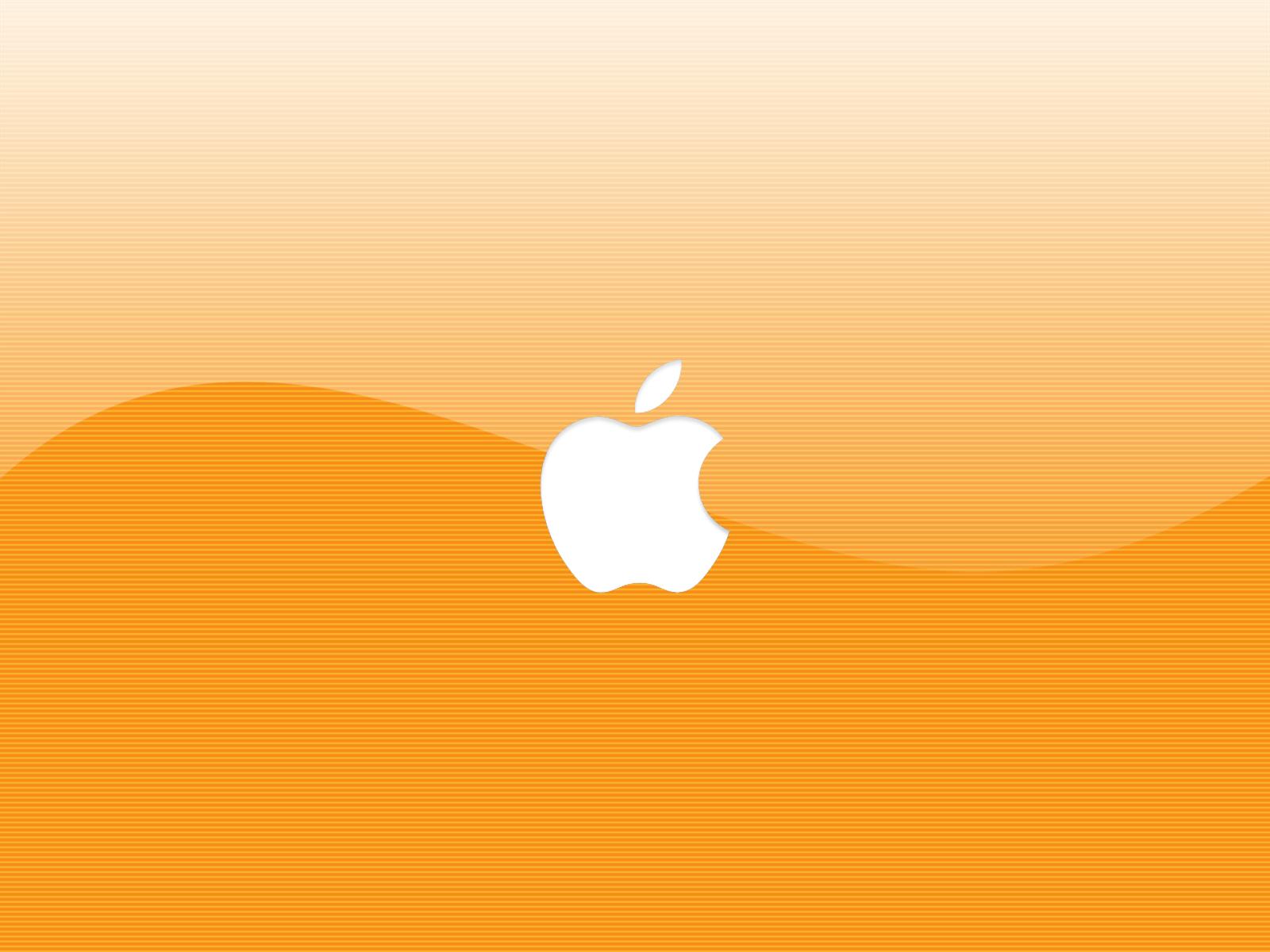 Orange Apple Design Wallpaper Mac
