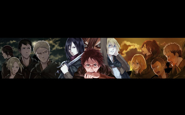 Titan Form Shifters Mikasa Armin Anime HD Wallpaper Background