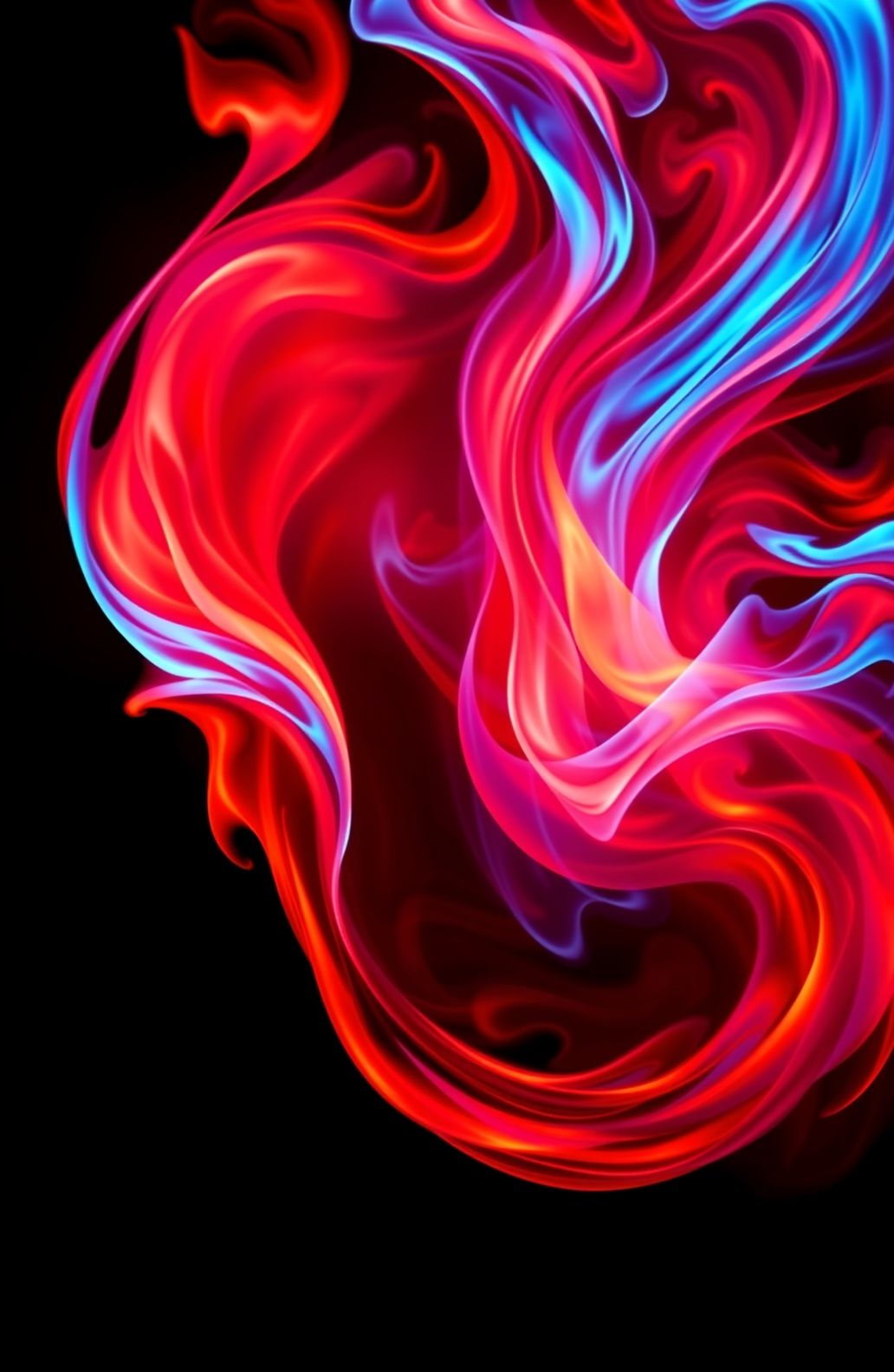 Red And Blue Fire Wallpaper