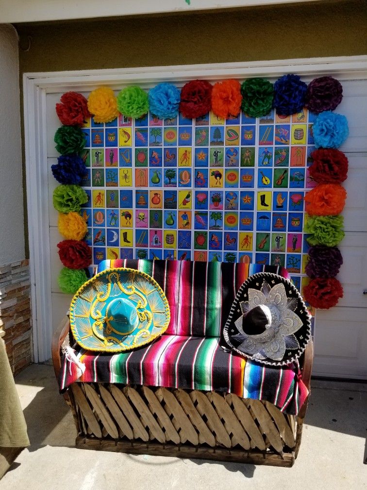 Mexican Loteria Backdrop With Image Baby Shower