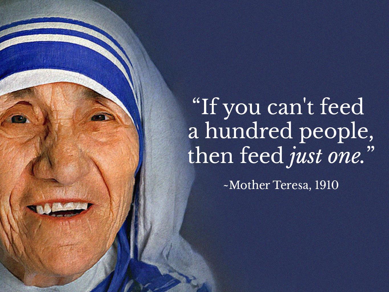 Mother Teresa Still Learning Something New