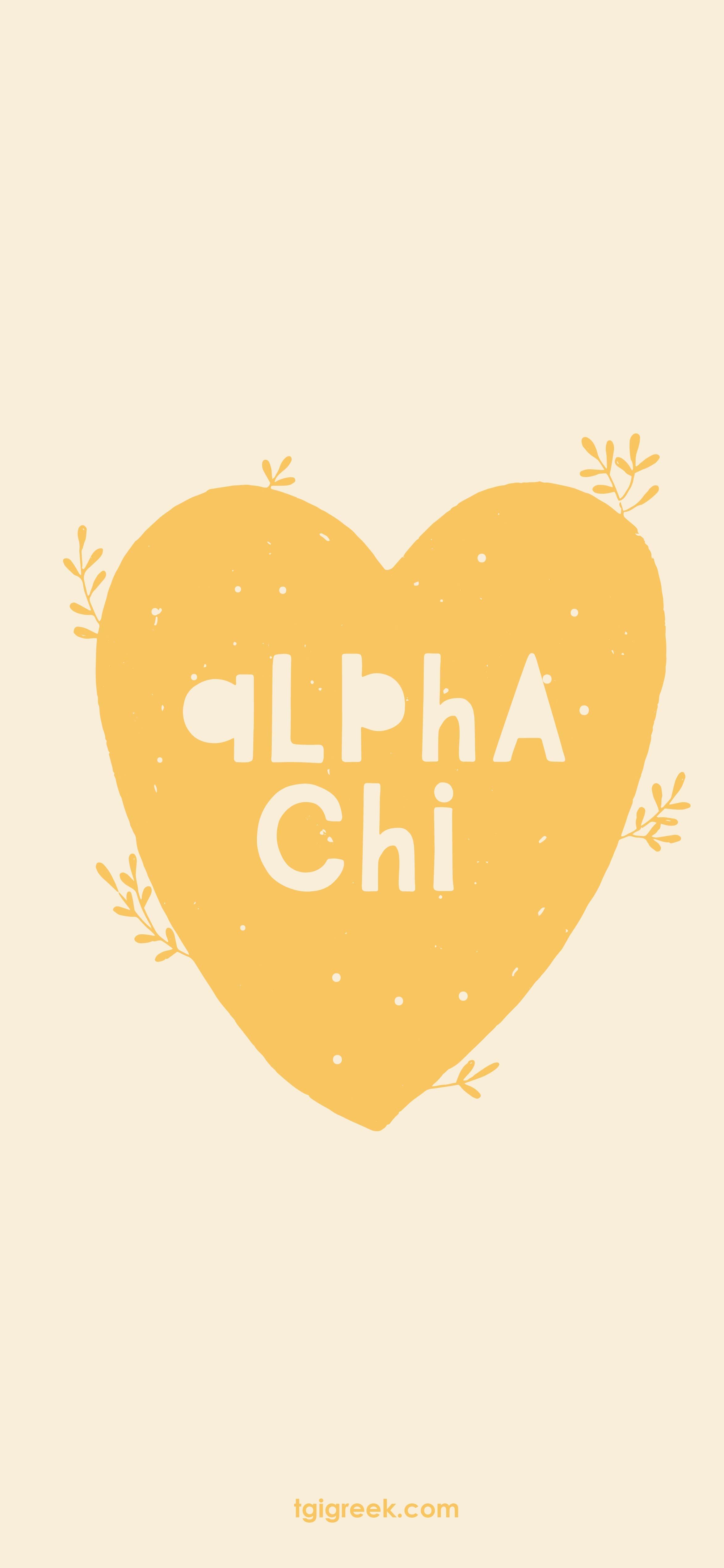 Alpha Chi Omega Tgi Greek Phone Background Heart Retro Design
