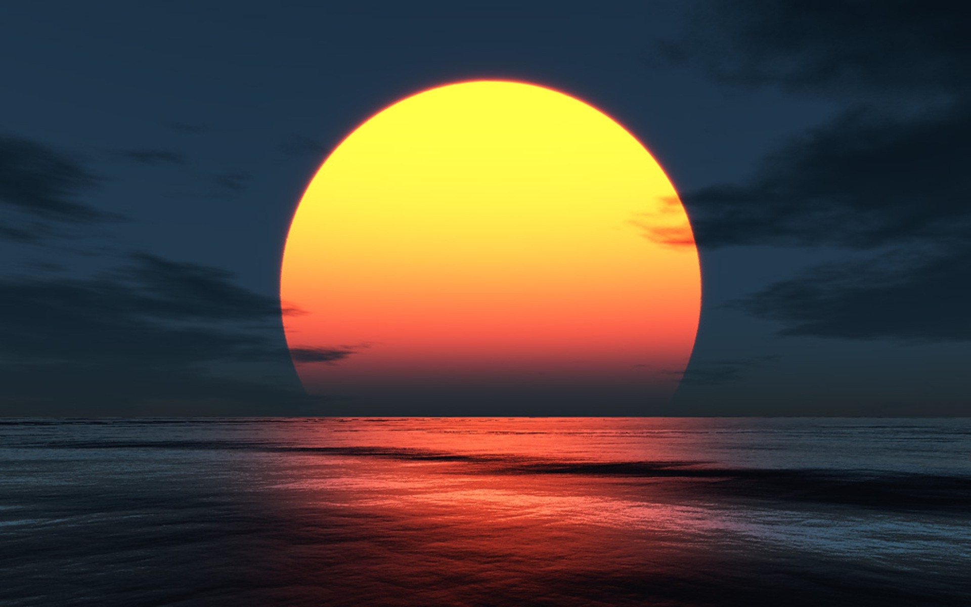 Water Reflection Sunset Phosphorescence Wallpaper HD