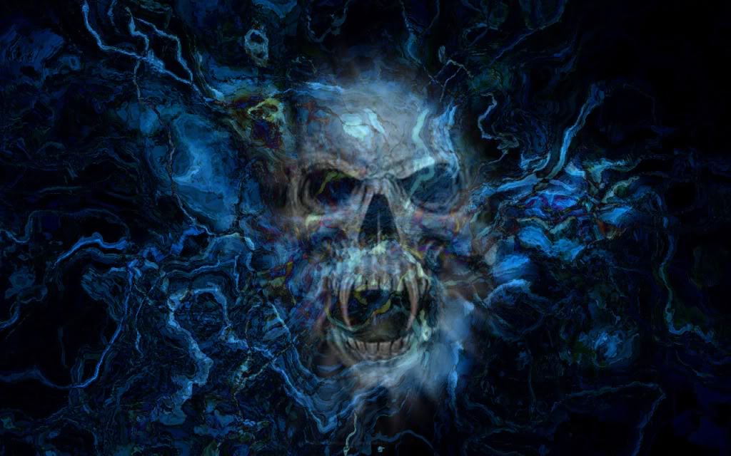 Blue Skull Myspace Graphics