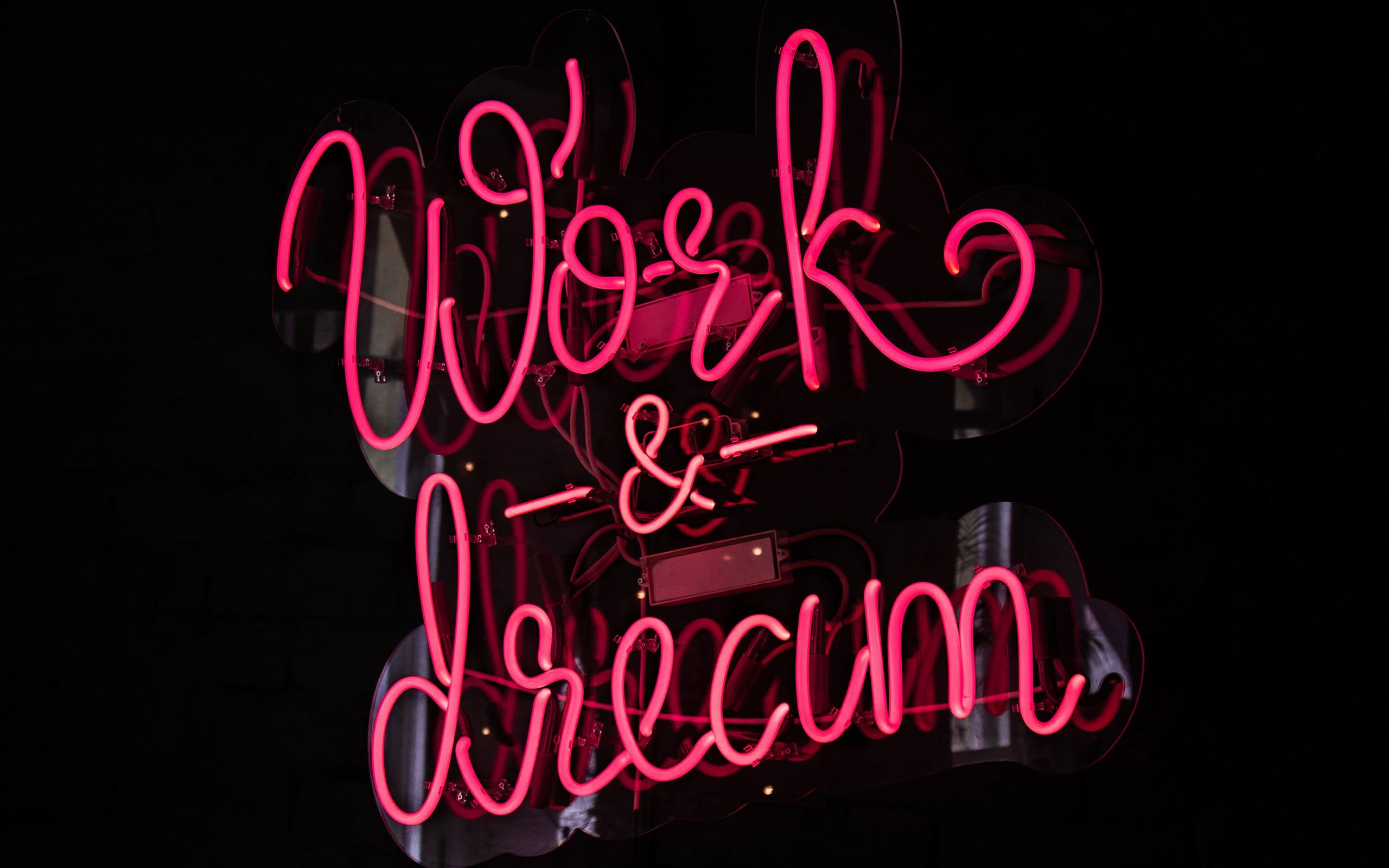 Works And Dream Led Signage Macbook Pro Wallpaper