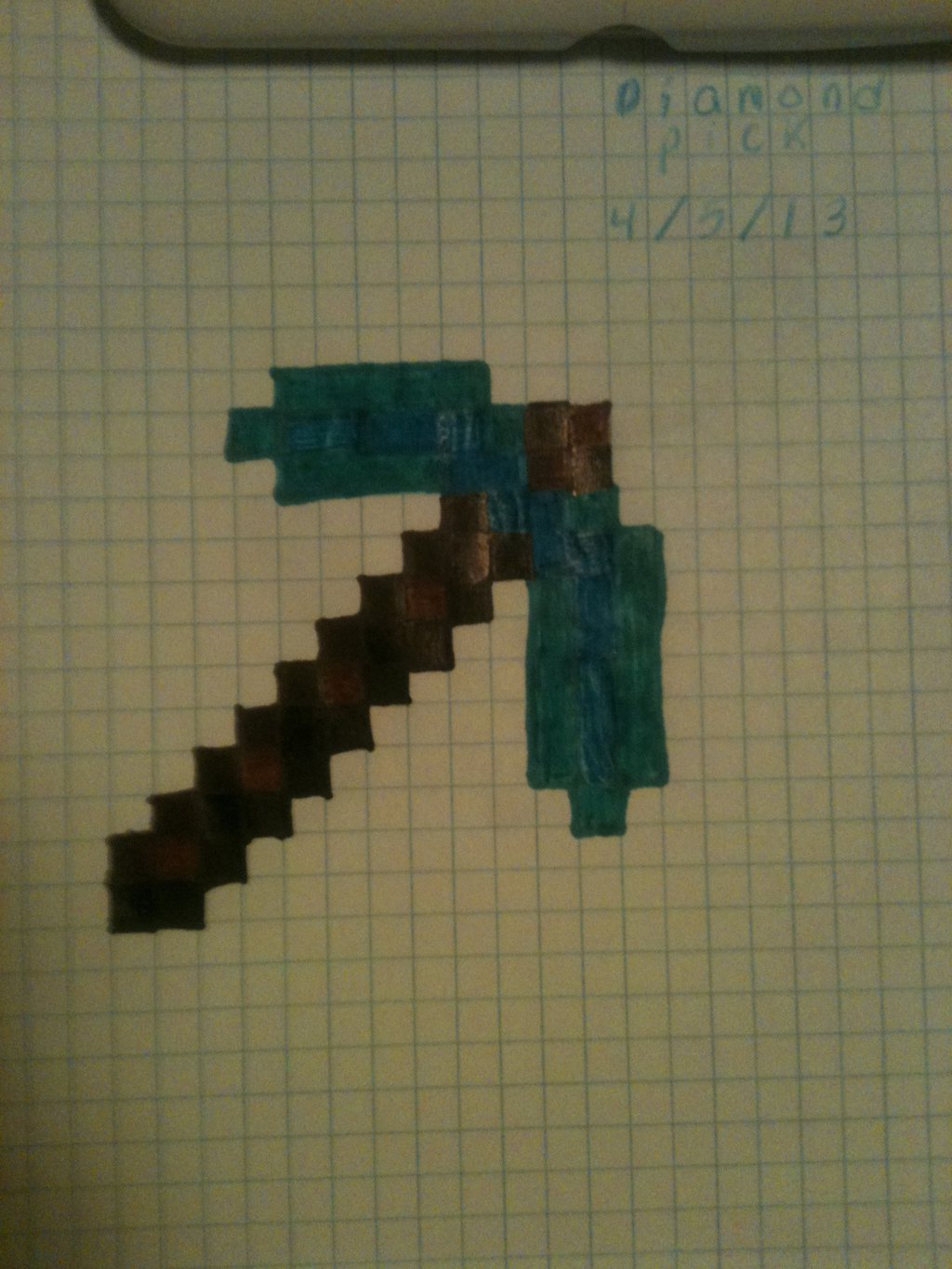 Minecraft Wallpaper Diamond Pickaxe