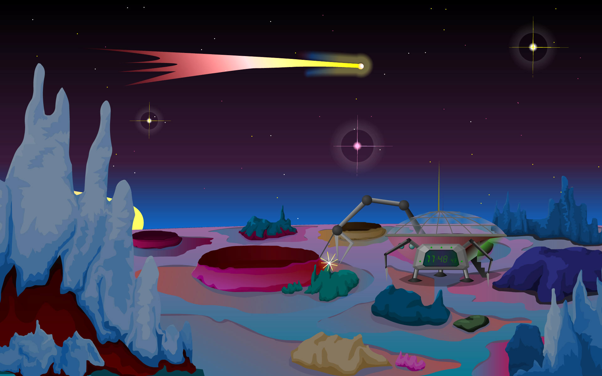 Clock Alien Pla Animated Wallpaper Space Screens Et
