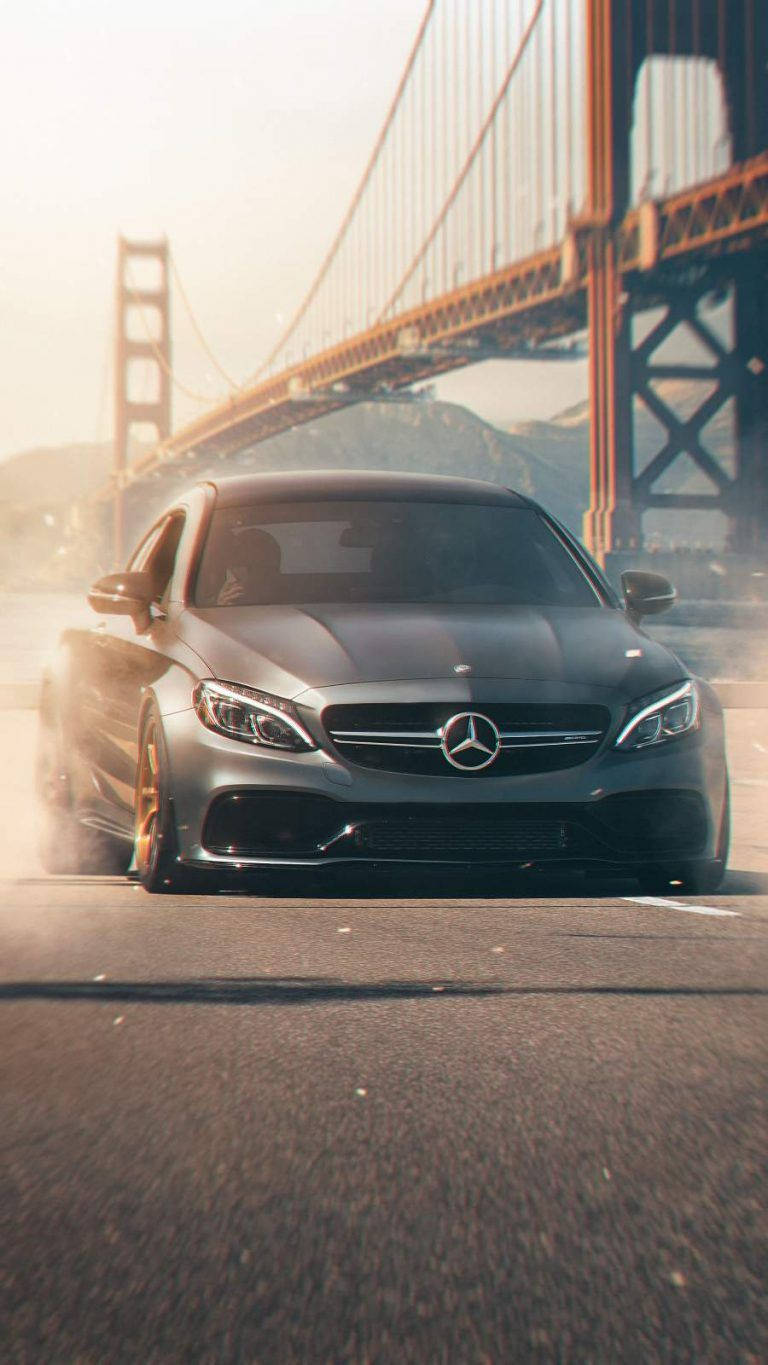 Mercedes iPhone X Bridge Wallpaper