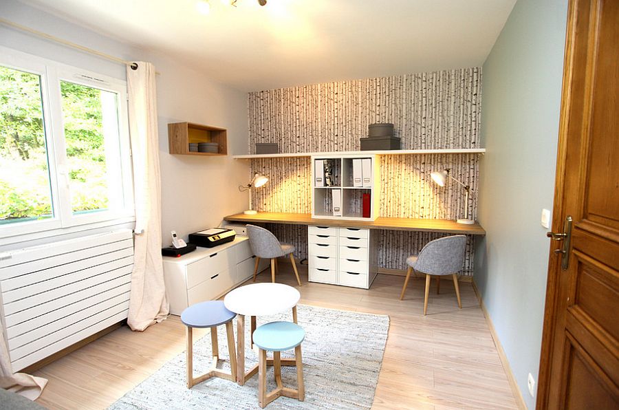 Woodsy Wallpaper Creates A Smart Understated Backdrop In The Home