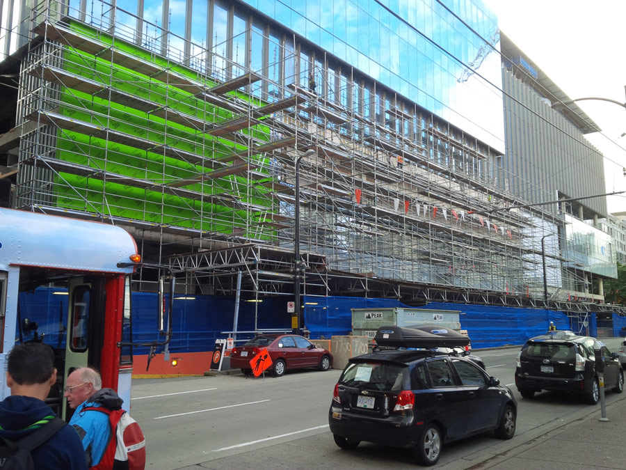 Nordstrom Redevelopment Canada Scaffold Vancouver