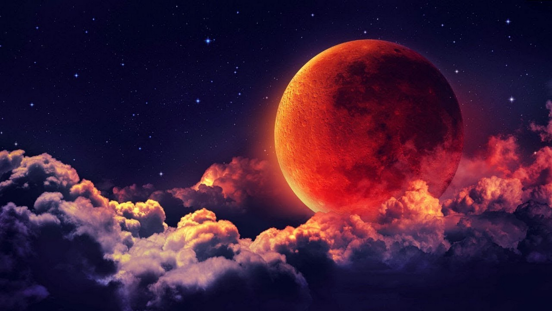 Super Blood Moon Wallpaper Cute