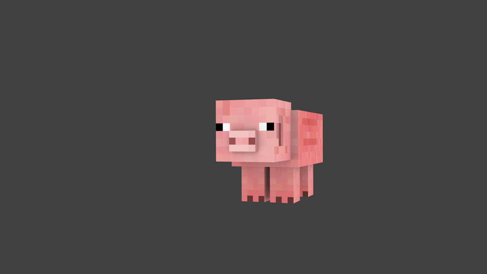 Simple Minecraft Pig Wallpaper by ThePokedFluff on