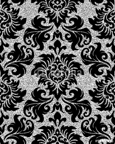 Floral Silver Wallpaper Stock Image And Royalty Vector Files On