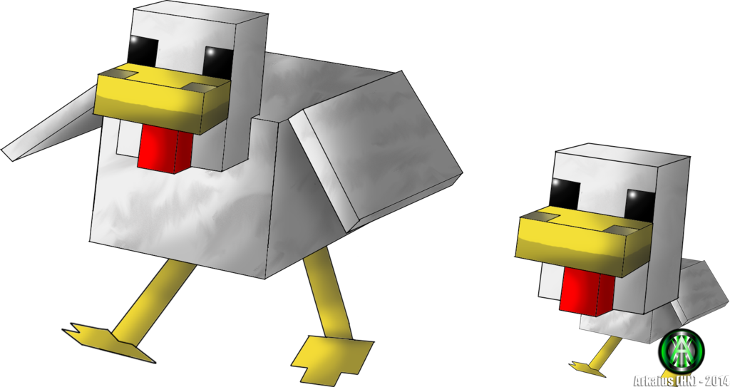 Minecraft Chicken By Thelegendaryarkaius